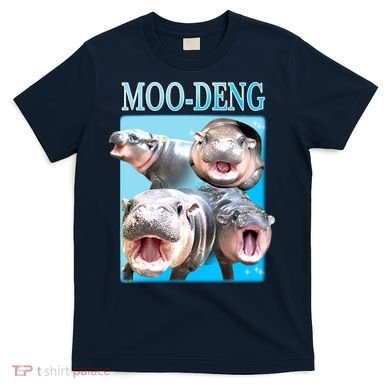Moo Deng Meme Hippo Funny T-Shirt