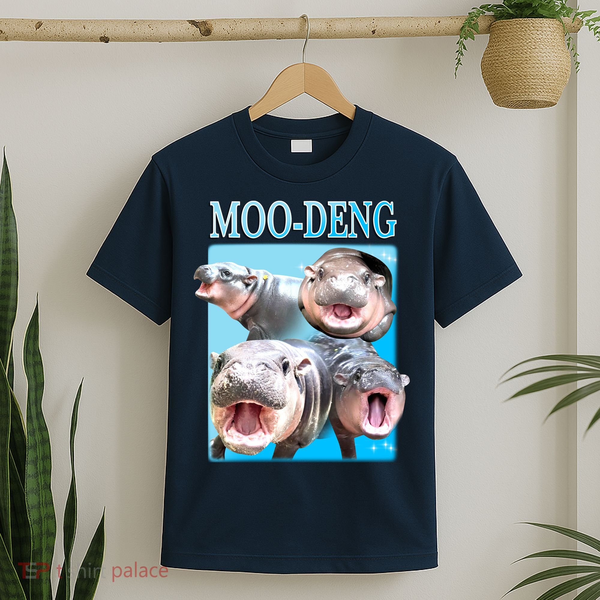 Moo Deng Meme Hippo Funny T-Shirt
