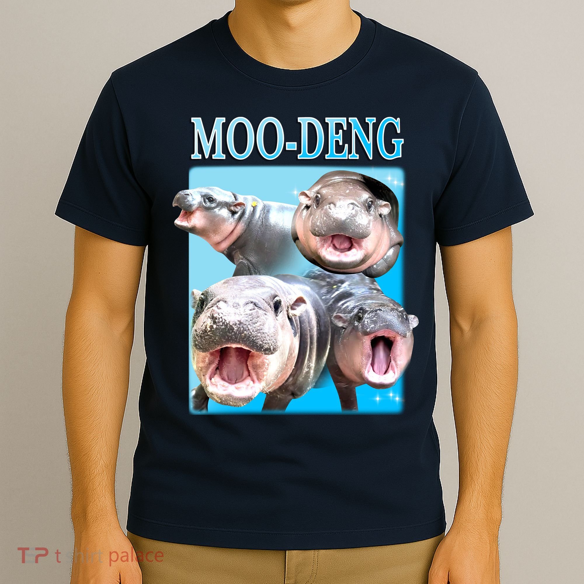 Moo Deng Meme Hippo Funny T-Shirt