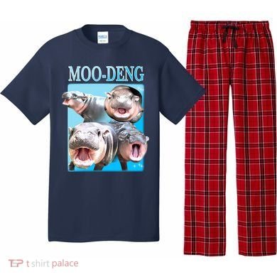 Moo Deng Meme Hippo Funny Pajama Set