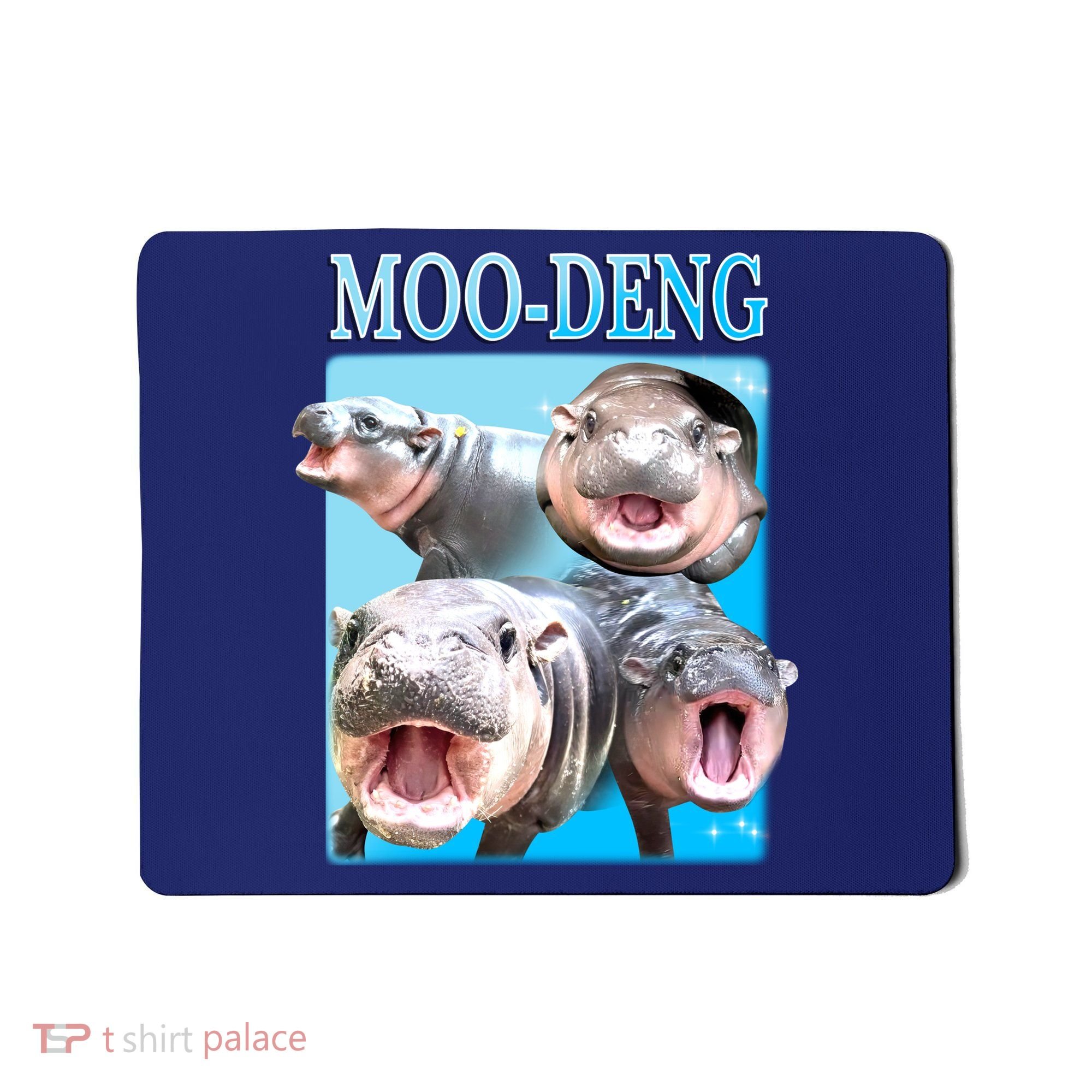 Moo Deng Meme Hippo Funny Mousepad