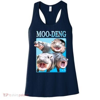 Moo Deng Meme Hippo Funny Women's Tank Top