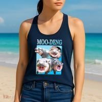 Moo Deng Meme Hippo Funny Women's Tank Top thumb 2