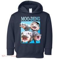 Moo Deng Meme Hippo Funny Toddler Hoodie thumb 0