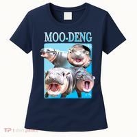 Moo Deng Meme Hippo Funny Women's T-Shirt thumb 0