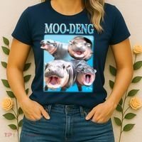 Moo Deng Meme Hippo Funny Women's T-Shirt thumb 2