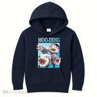 Moo Deng Meme Hippo Funny Kids Hoodie thumb 0