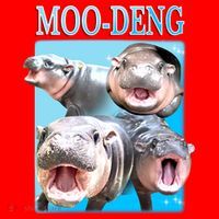 Moo Deng Meme Hippo Funny Santa Hat thumb 1