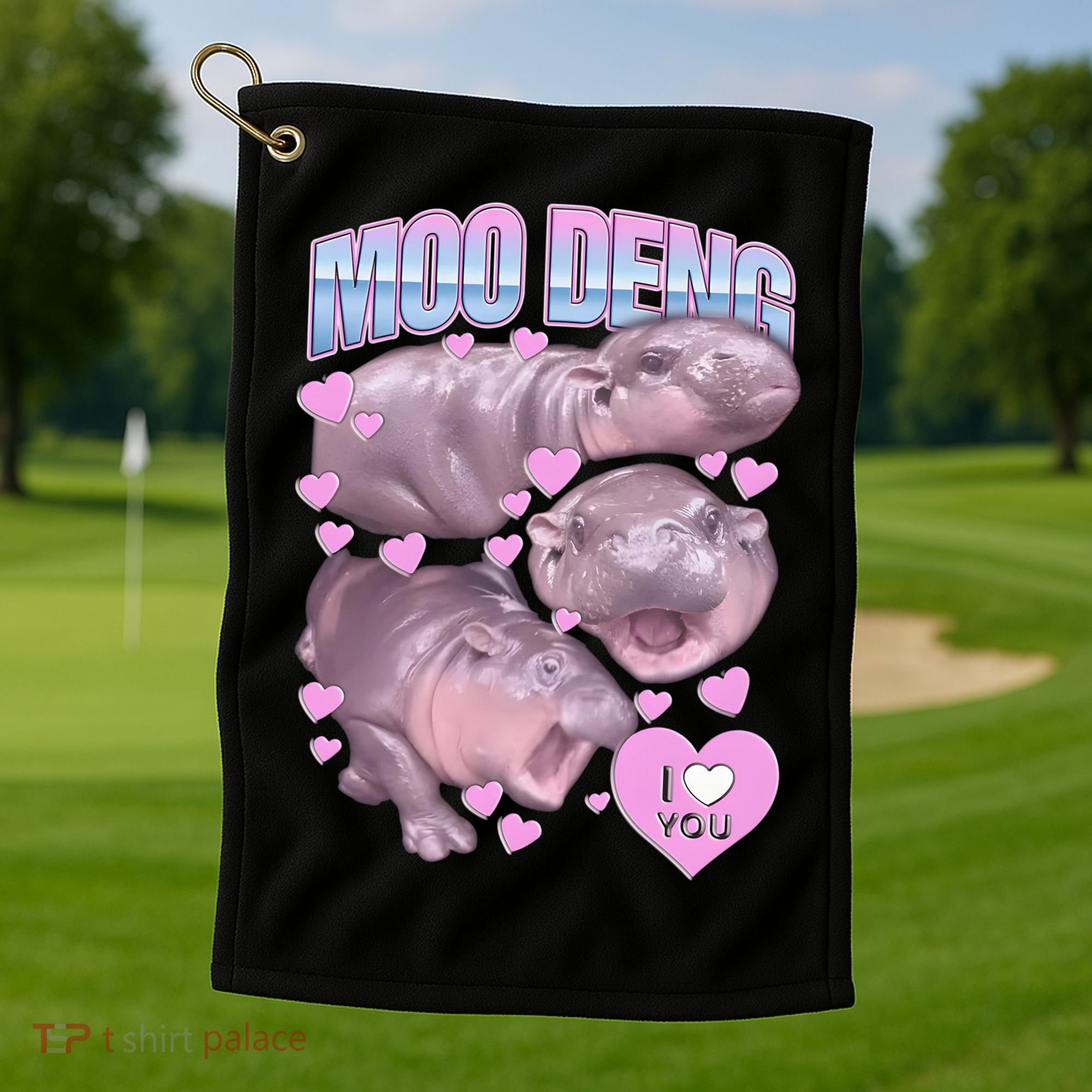 Moo Deng Golf Towel
