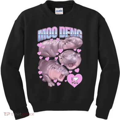 Moo Deng Kids Sweatshirt