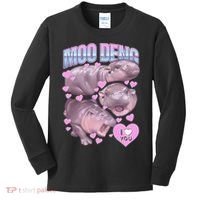 Moo Deng Kids Long Sleeve Shirt thumb 0