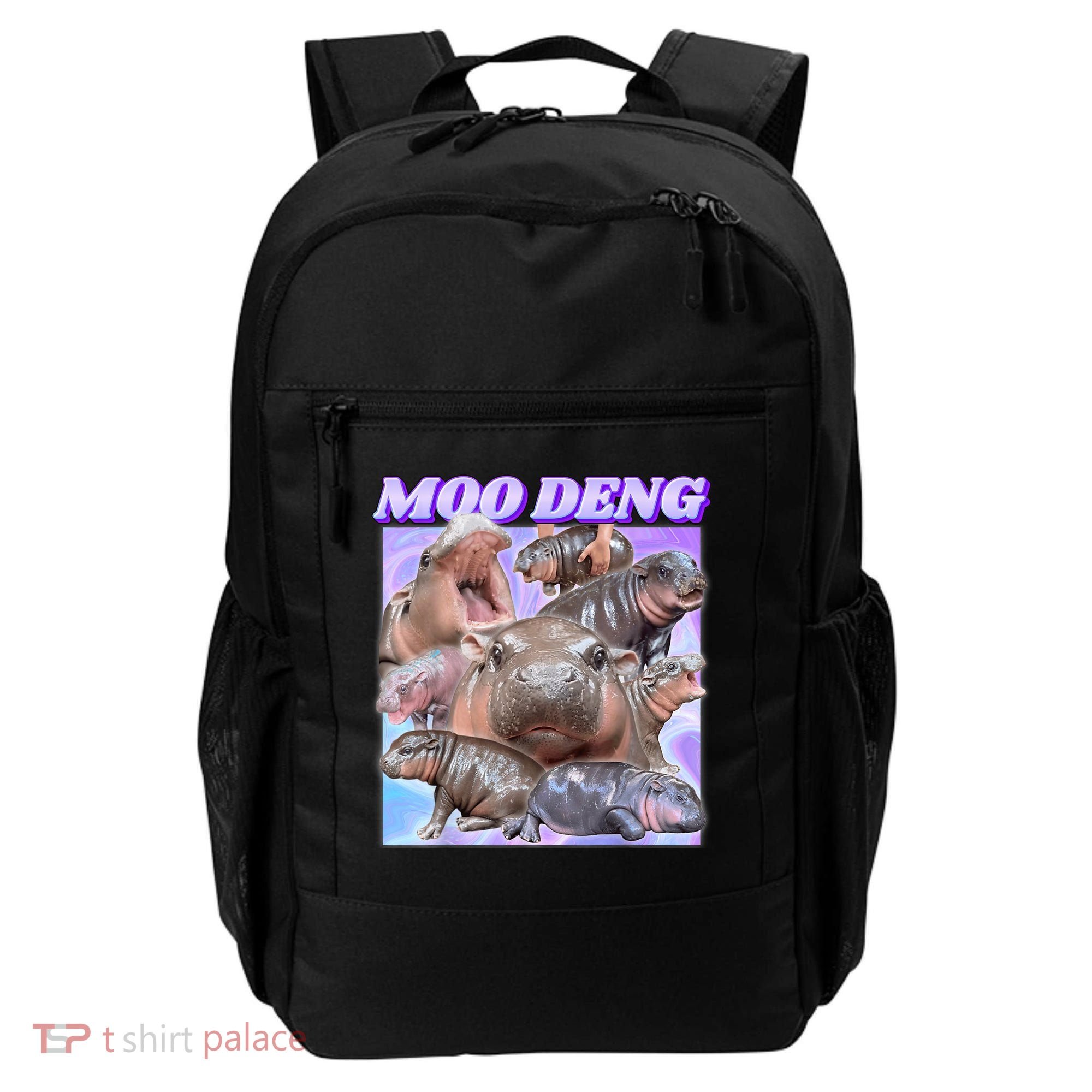 Moo Deng Meme Hippo Backpack