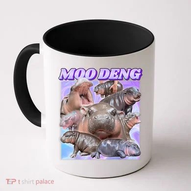 Moo Deng Meme Hippo Coffee Mug