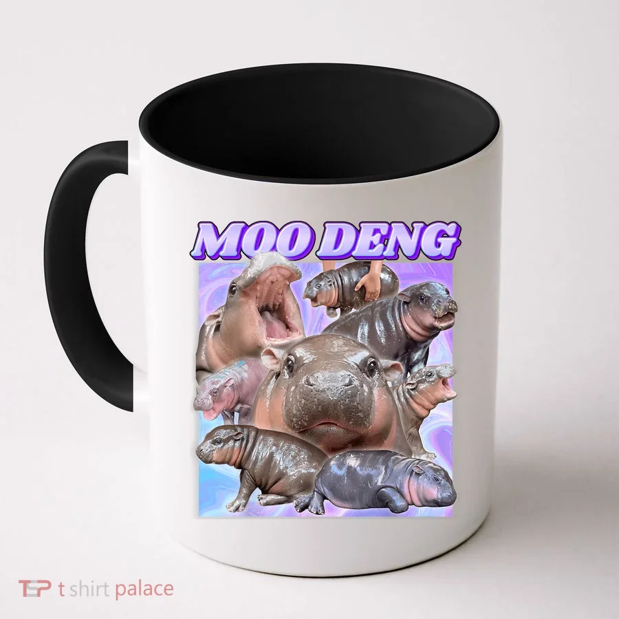 Moo Deng Meme Hippo Coffee Mug
