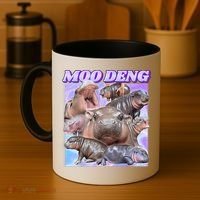 Moo Deng Meme Hippo Coffee Mug thumb 4