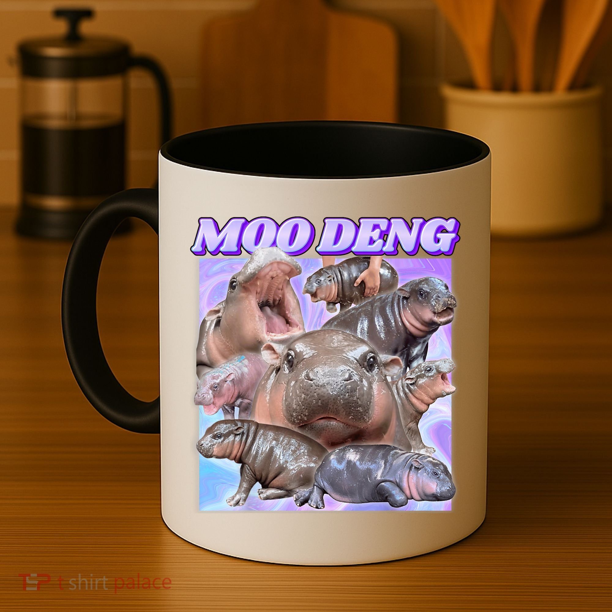 Moo Deng Meme Hippo Coffee Mug