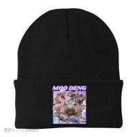 Moo Deng Meme Hippo Beanie thumb 0