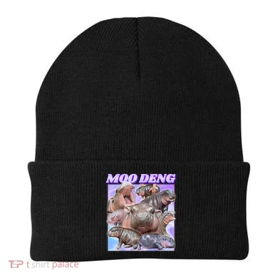 Moo Deng Meme Hippo Beanie
