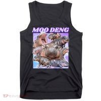 Moo Deng Meme Hippo Tank Top thumb 0