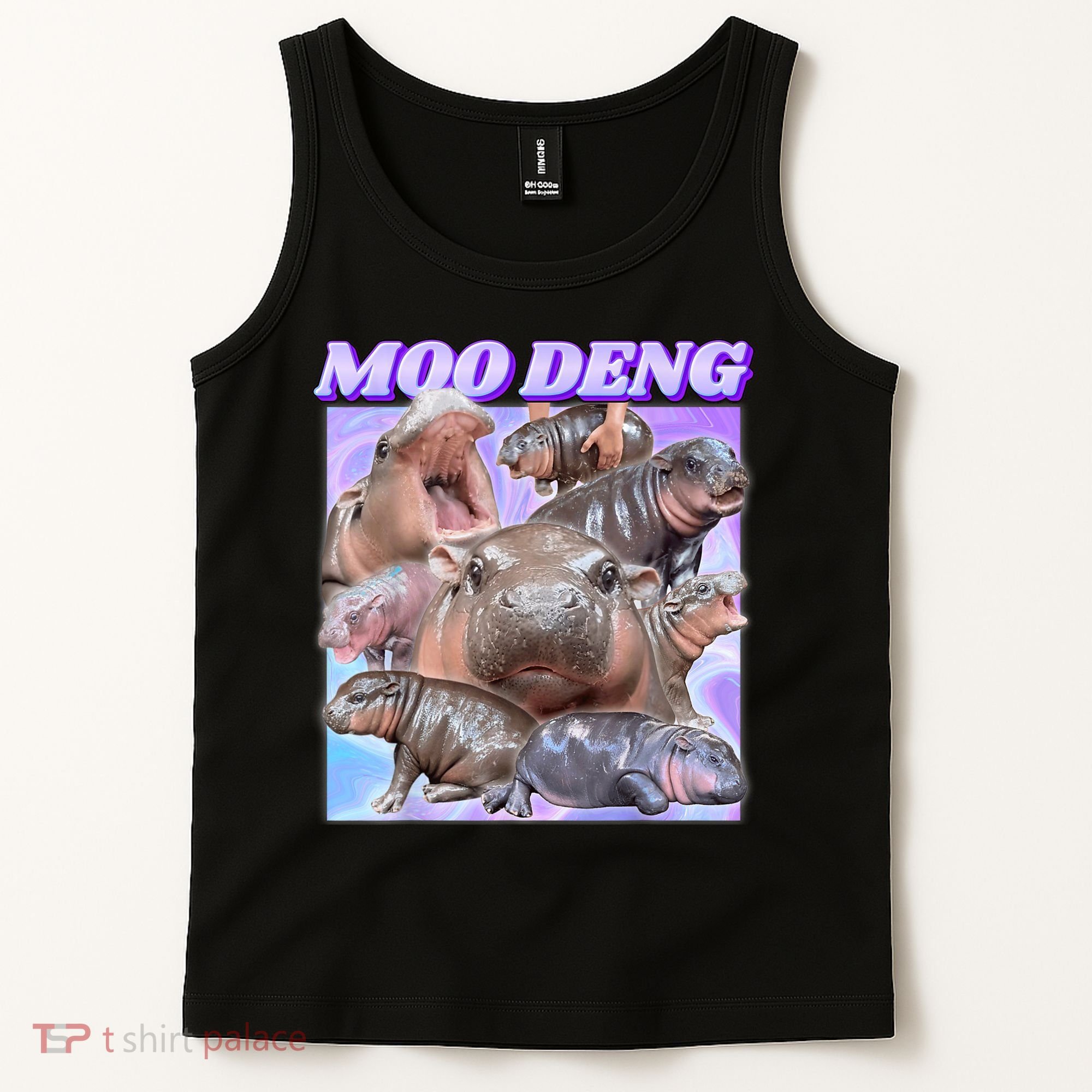 Moo Deng Meme Hippo Tank Top