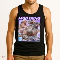 Moo Deng Meme Hippo Tank Top thumb 3