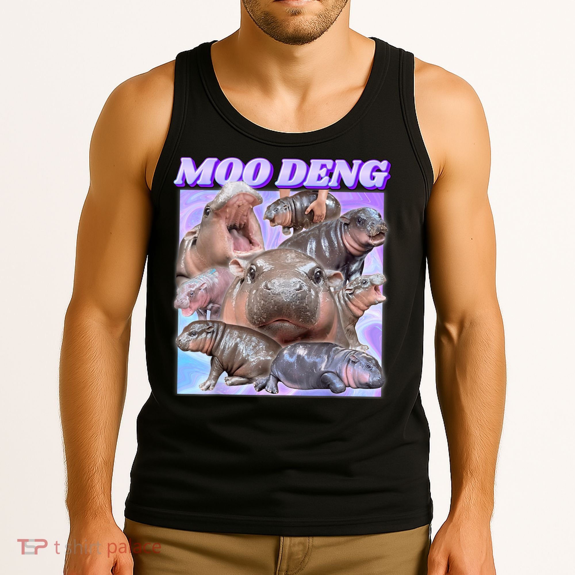 Moo Deng Meme Hippo Tank Top