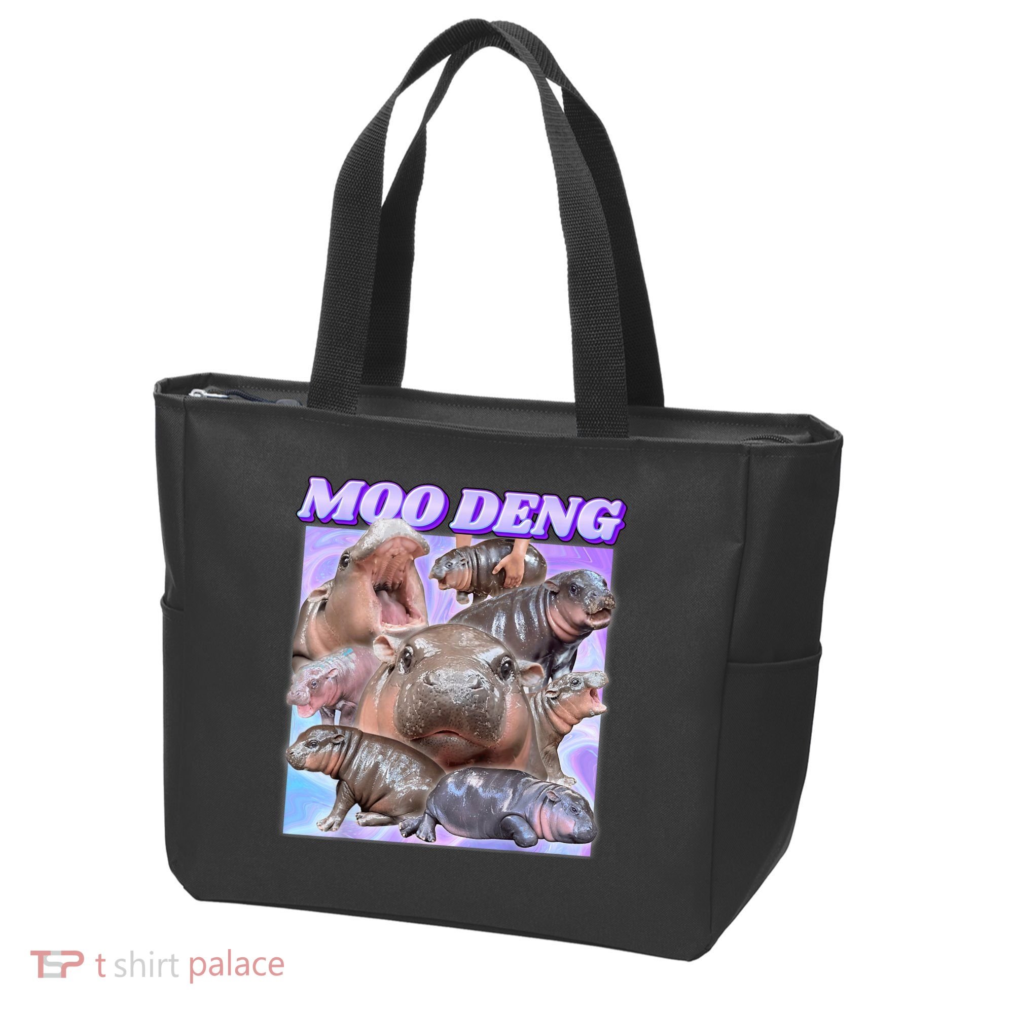 Moo Deng Meme Hippo Tote Bag