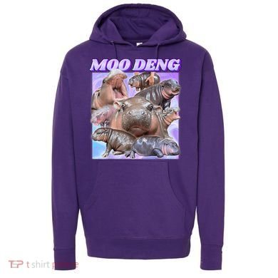 Moo Deng Meme Hippo Hoodie