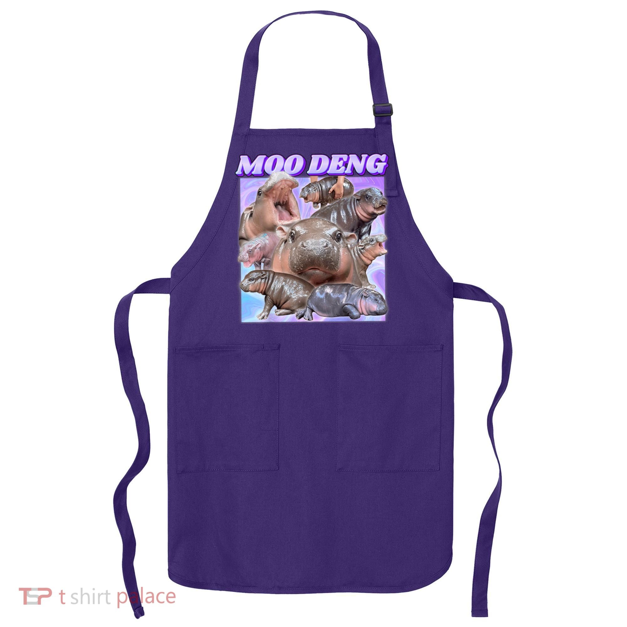 Moo Deng Meme Hippo Apron
