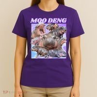 Moo Deng Meme Hippo T-Shirt thumb 4