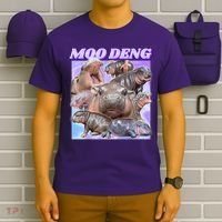 Moo Deng Meme Hippo T-Shirt thumb 6