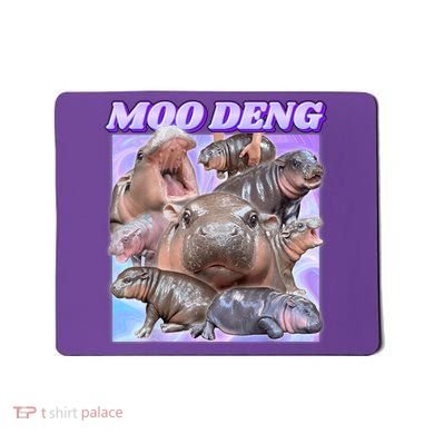Moo Deng Meme Hippo Mousepad