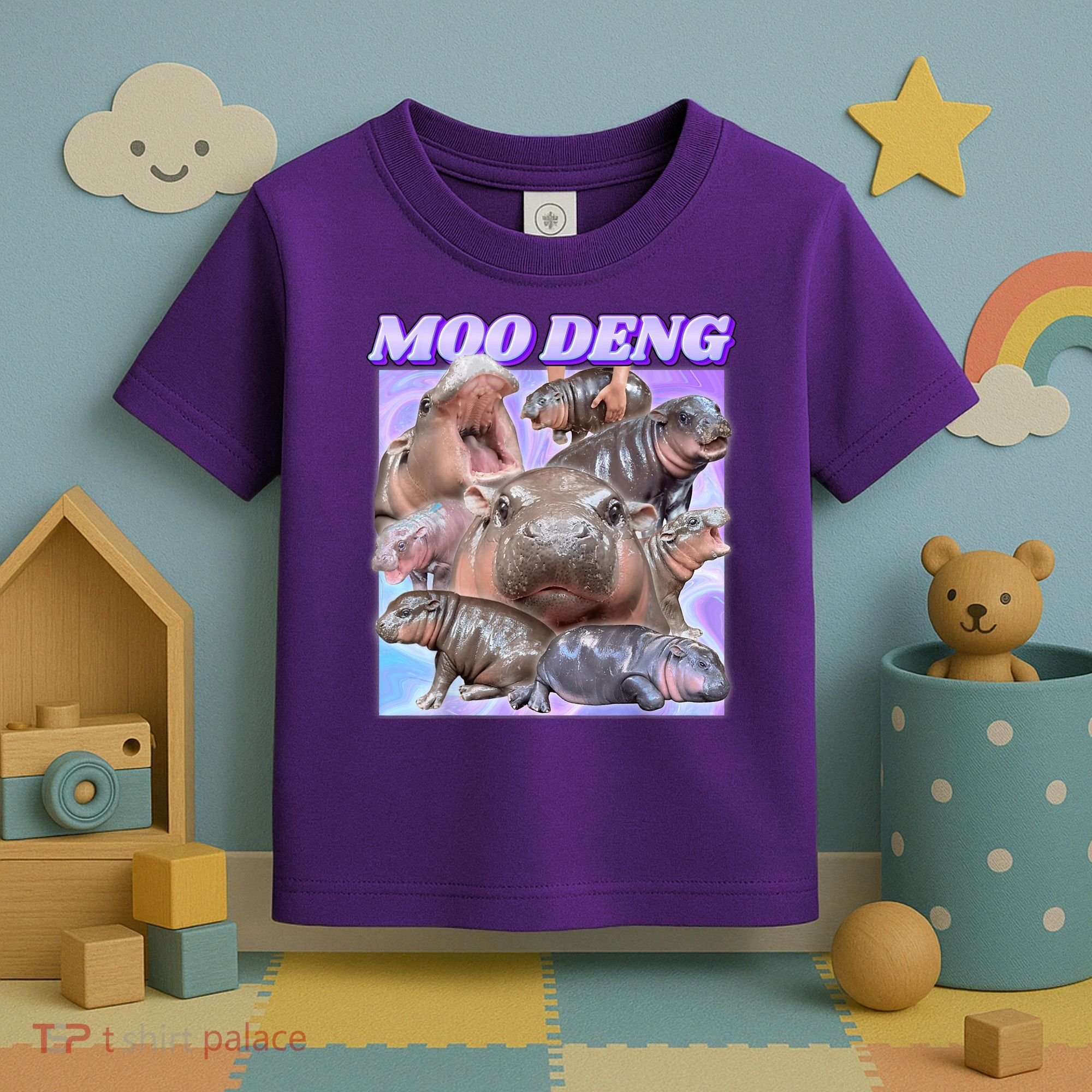Moo Deng Meme Hippo Toddler T-Shirt