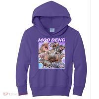 Moo Deng Meme Hippo Kids Hoodie thumb 0