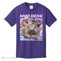 Moo Deng Meme Hippo Kids T-Shirt thumb 0