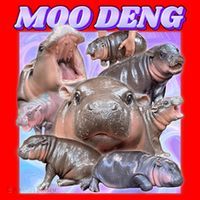 Moo Deng Meme Hippo Santa Hat thumb 1
