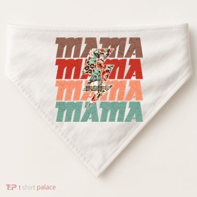 Mothers Day Mama Lightning Rose Pattern USA-Made Doggie Bandana