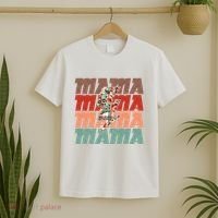 Mothers Day Mama Lightning Rose Pattern T-Shirt thumb 2