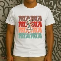 Mothers Day Mama Lightning Rose Pattern T-Shirt thumb 3