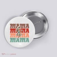 Mothers Day Mama Lightning Rose Pattern Button thumb 0