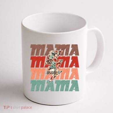 Mothers Day Mama Lightning Rose Pattern Coffee Mug back