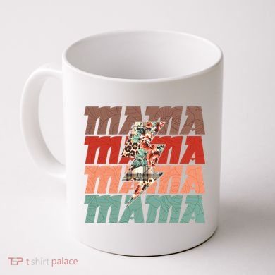 Mothers Day Mama Lightning Rose Pattern Coffee Mug