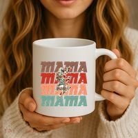 Mothers Day Mama Lightning Rose Pattern Coffee Mug thumb 3