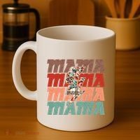 Mothers Day Mama Lightning Rose Pattern Coffee Mug thumb 4