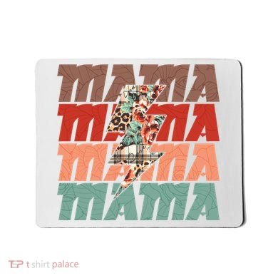 Mothers Day Mama Lightning Rose Pattern Mousepad
