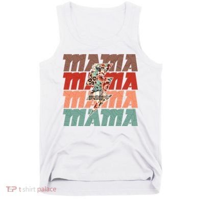 Mothers Day Mama Lightning Rose Pattern Tank Top