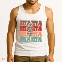 Mothers Day Mama Lightning Rose Pattern Tank Top thumb 3
