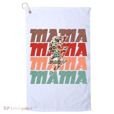 Mothers Day Mama Lightning Rose Pattern Golf Towel