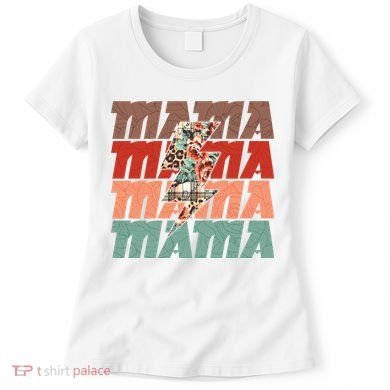 Mothers Day Mama Lightning Rose Pattern Women's T-Shirt