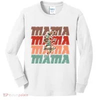 Mothers Day Mama Lightning Rose Pattern Kids Long Sleeve Shirt thumb 0